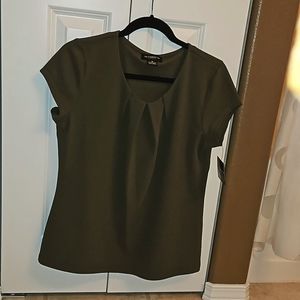 Liz Claiborne Olive green top